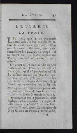 Lettre II. La Syrie.