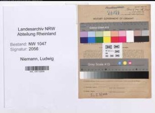 Entnazifizierung Ludwig Niemann , geb. 12.03.1890 (Beamter)