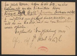 Brief an B. Schott's Söhne : 13.03.1926
