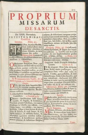 Proprium Missarum De Sanctis