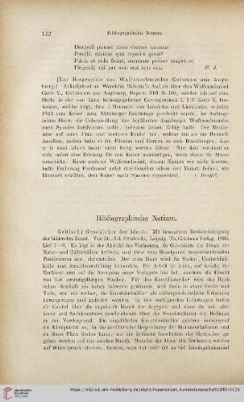 Bibliographische Notizen