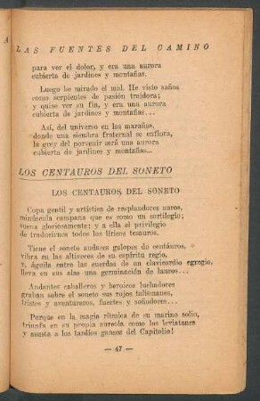 Los centauros del soneto