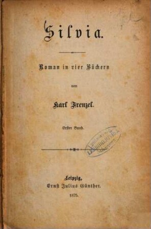 Silvia : Roman in vier Büchern, 1