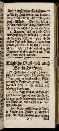 Tit. II. Tägliche Buß wie auch Beicht-Gesänge.