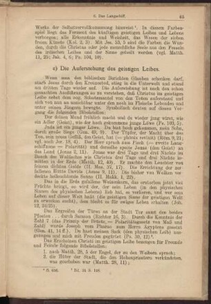 e) Die Auferstehung des geistigen Leibes.