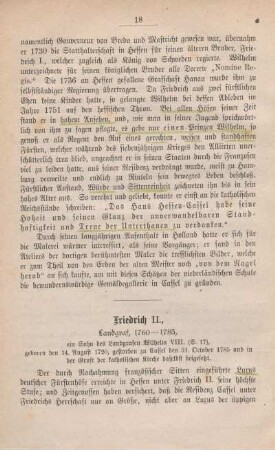 Friedrich II., Landgraf, 1760 - 1785