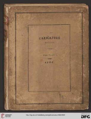 La caricature: revue morale, judiciaire, littéraire, artistique, fashionable et scénique