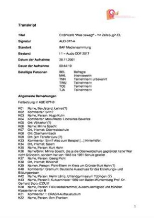 Erzählcafé-Reihe "Was bewegt?!", Podium mit Prof. Dr. Doris Knab, 1929, Pädagogin, Frauenbeauftrage an Tübinger Universität, 4/7
