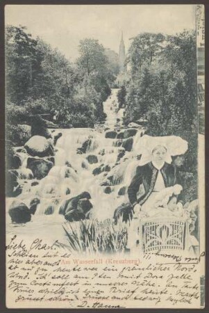 Ansichtskarte "Am Wasserfall (Kreuzberg", Viktoriapark