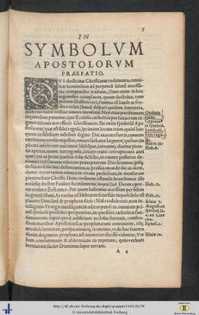Expositio Symboli Apostolici (Pars I).