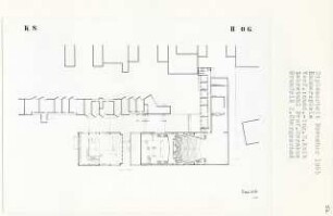 Kammerspiele, Berlin-Schöneberg (Diplomarbeit bei Bernhard Hermkes): Grundriss 2. Obergeschoss