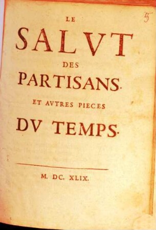 Le salut des partisans