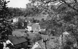 Triebischtal-Garsebach. Blick auf die Barthmühle, im Vordergrund links die Mittelmühle