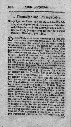 8. Naturlehre und Naturgeschichte.