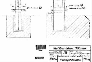 Giengen (Brenz): Güterabfertigung Überdachung der Rampe STA,Dach,Montagewinkeln