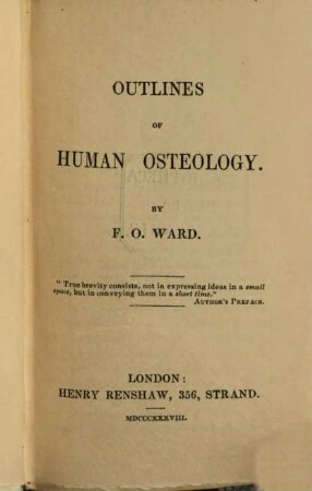 Outlines of human Osteology