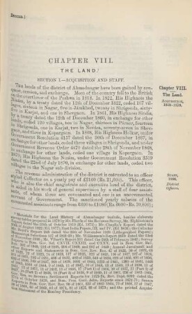 Chapter VIII. The Land