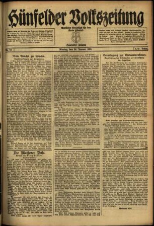 Ausgabe vom Montag, den 24. Januar 1921.