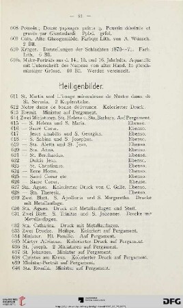 Heiligenbilder (Nr. 611-728)