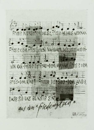 Collagen zu Brecht-Texten, "Friedenslied"
