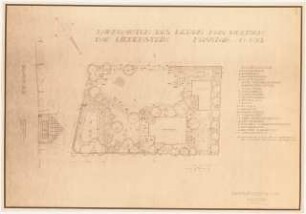 Landgarten Max Hultsch, Bad Liebenstein: Grundriss, Schnitt 1:100