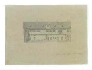 Innenhof des Barfüßerklosters/Gymnasium. 1830
