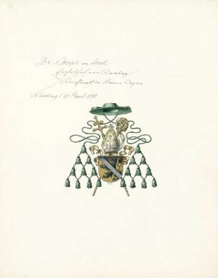 Dr. Joseph von Schork, Erzbischof von Bamberg, Reichsrat der Krone Bayern
