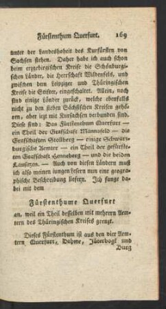 Fuerstenthum Querfurt.