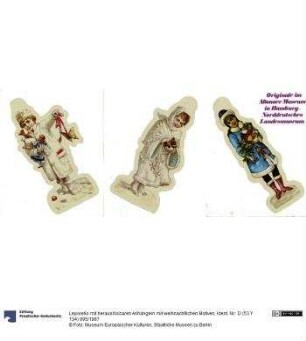 Leporello mit herauslösbaren Anhängern mit weihnachtlichen Motiven