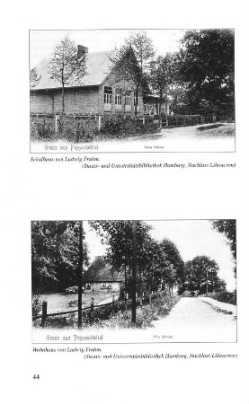 Schulhaus von Ludwig Frahm. (Staats- und Universitätsbibliothek Hamburg, Nachlass Liliencron)