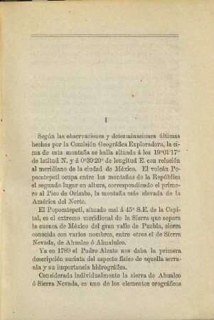 Expedición científica al Popocatepetl : (Por) José G. Aguilera y Ezequiel Ordoñez. Comisión geológica Mexicana. Director A. del Castillo
