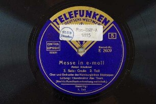 Messe in e-moll : 3. Satz: Credo; 2. Teil / Anton Bruckner