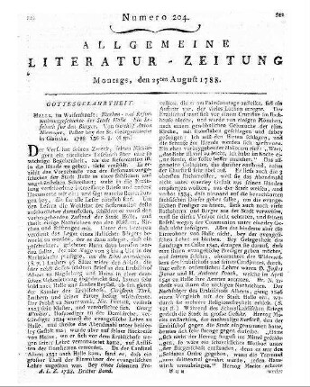 Des Verfassers der mystischen Erklährung über das Hohelied Salomonis Abhandelung von wahren Beschaffenheit und Nutzen der Kinder-Tauffe. - Hamburg & Leipzig, 1788