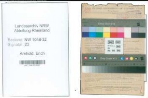 Entnazifizierung Erich Arnhold , geb. 13.05.1900 (Beamter)