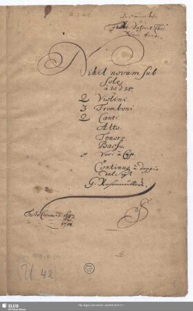 Nihil novum sub sole - Mus.1739-E-511 : V (5), Coro, orch, bc