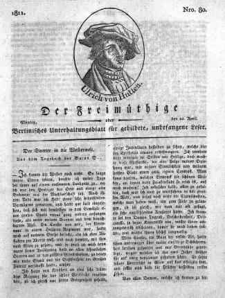 Nro. 80, Montag, den 22. April 1811