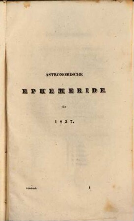 Jahrbuch : für .... 1837