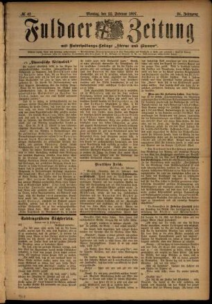 Ausgabe vom Montag, den 22. Februar 1897.