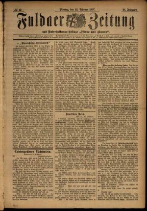 Ausgabe vom Montag, den 22. Februar 1897.