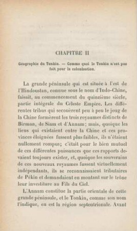 Chapitre II. Géographie du Tonkin - Comme quoi de Tonkin n'est pas fait pour la colonisation