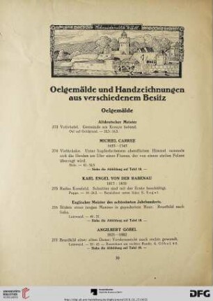 Ölgemälde und Handzeichnungen aus verschiedenem Besitz (Nr. 273-411)