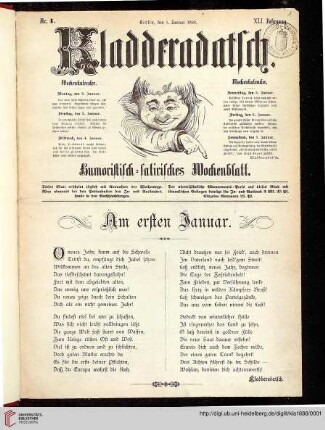 Hefte 1-5, Januar 1888