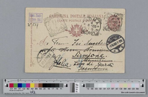 Postkarte an Ida Dehmel