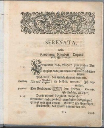 Serenata. Aria.