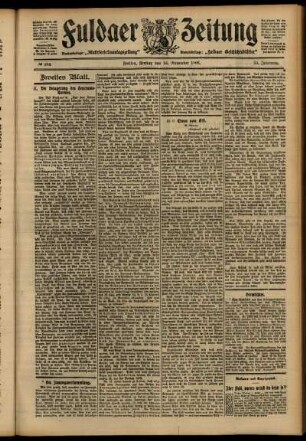 Zweite Ausgabe vom Freitag, den 16. November 1906.