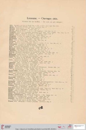 Litteratur - Ouvrages cités