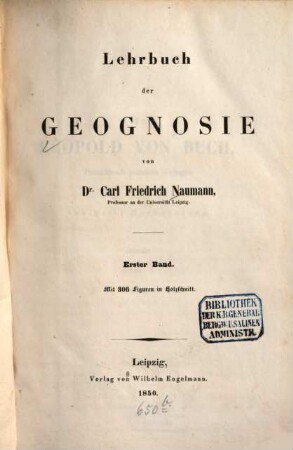 Lehrbuch der Geognosie, 1