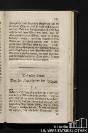 Das zehnte Kapitel. Von den Krankheiten der Bienen.