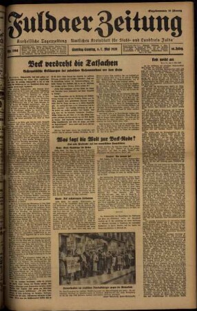 Ausgabe vom Sonntag, den 07. Mai 1939.