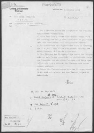 Weilstetten: Inspektionsbericht 1955